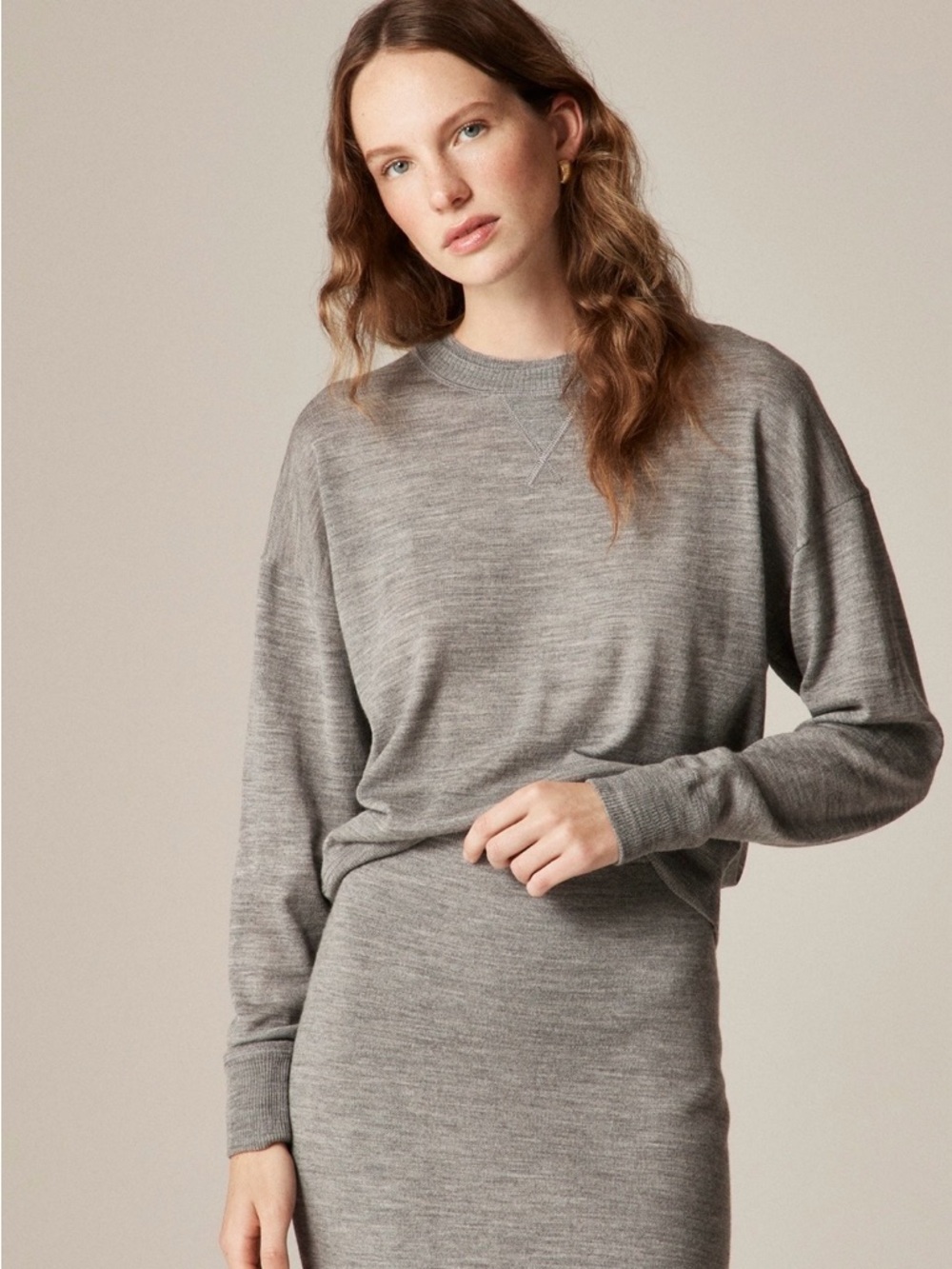 J. Crew Gray Sweater in Merino Wool XS